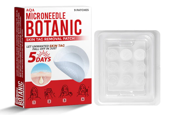 AQA® Botanical MicroNeedle Skin Tag Removal Patches – Safe & USA-Made
