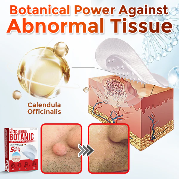 AQA® Botanical MicroNeedle Skin Tag Removal Patches – Safe & USA-Made